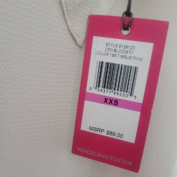 Vince Camuto Embroidered Blouse XXS NWT - Picture 6 of 7